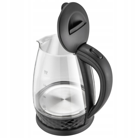 CZAJNIK ELEKTRYCZNY SZKLANY Z PODŚWIETLENIEM MOCNY 2200W BEZPRZEWODOWY 2L