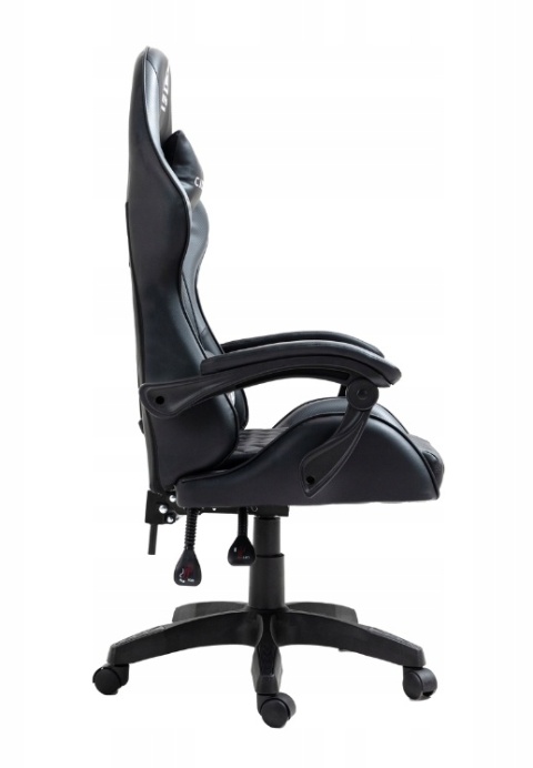 FOTEL GAMINGOWY KUBEŁKOWY KRZESŁO BIUROWY GRACZA OBROTOWY PORZĄDNY CARBON