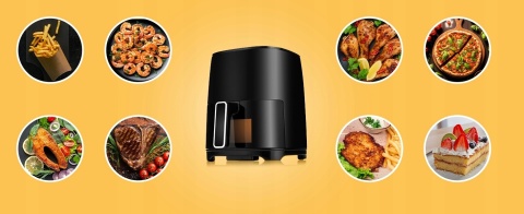 FRYTKOWNICA BEZTŁUSZCZOWA AIR FRYER DUŻY WSAD MULTI PROGRAMÓW XL FRYTOWNICA