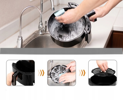 FRYTKOWNICA BEZTŁUSZCZOWA AIR FRYER DUŻY WSAD MULTI PROGRAMÓW XL FRYTOWNICA