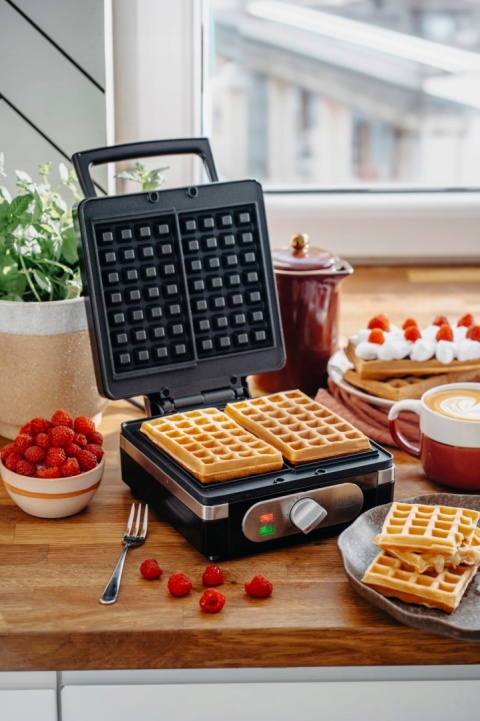 GOFROWNICA 2000W XXL 2 CHRUPIĄCE PUSZYSTE GOFRY XXL DUŻA SOLIDNIE WYKONANA