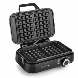 GOFROWNICA 2000W- NA DWA DUŻE GOFRY Z REGULACJĄ TEMPERATURY, MOCNA, SOLIDNA