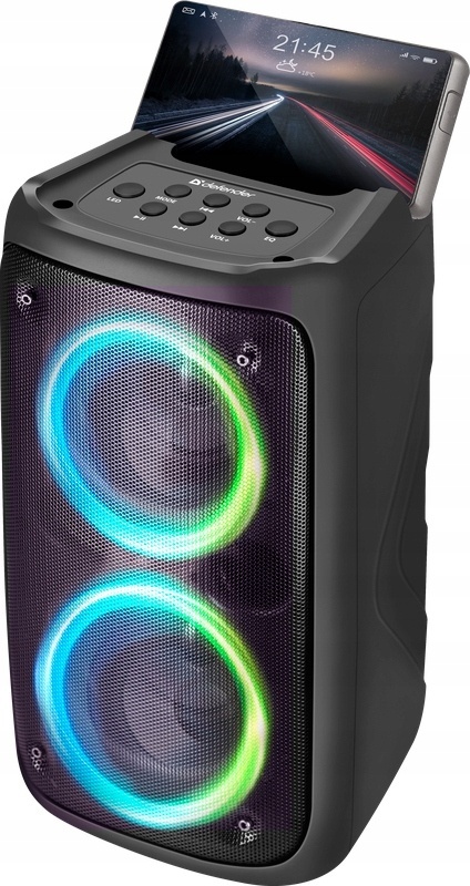 Głośnik Bluetooth Defender BOOMER 20W z LED, TWS, FM - Przenośny