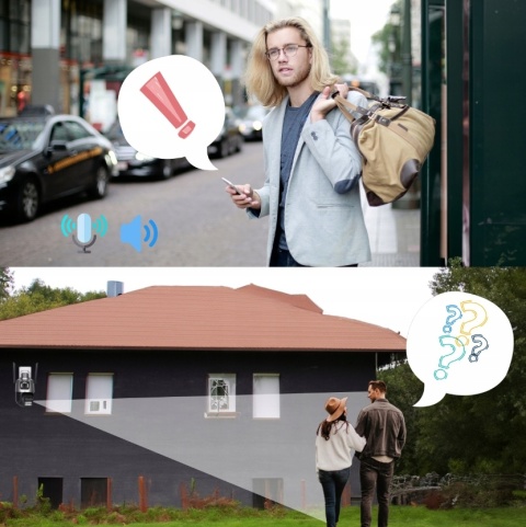 KAMERA 2W1 ZEWNĘTRZNA OBROTOWA IP WIFI Full HD 1920x1080 MONITORING 2x 3MPX