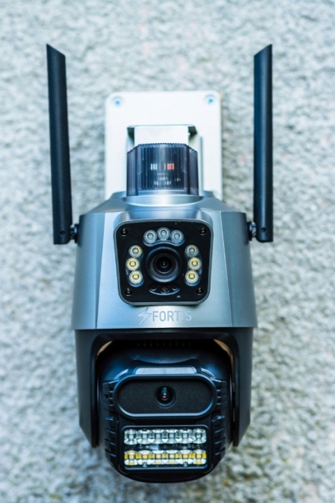 KAMERA 2W1 ZEWNĘTRZNA OBROTOWA IP WIFI Full HD 1920x1080 MONITORING 2x 3MPX