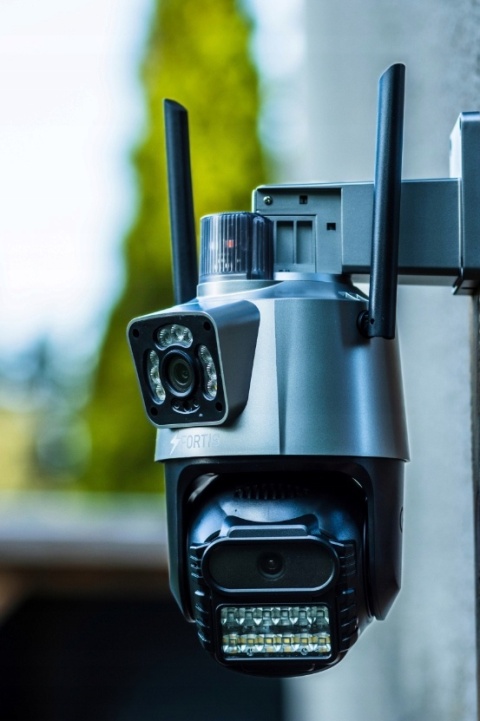 KAMERA 2W1 ZEWNĘTRZNA OBROTOWA IP WIFI Full HD 1920x1080 MONITORING 2x 3MPX