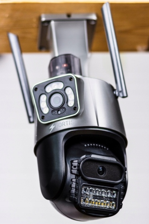 KAMERA 2W1 ZEWNĘTRZNA OBROTOWA IP WIFI Full HD 1920x1080 MONITORING 2x 3MPX