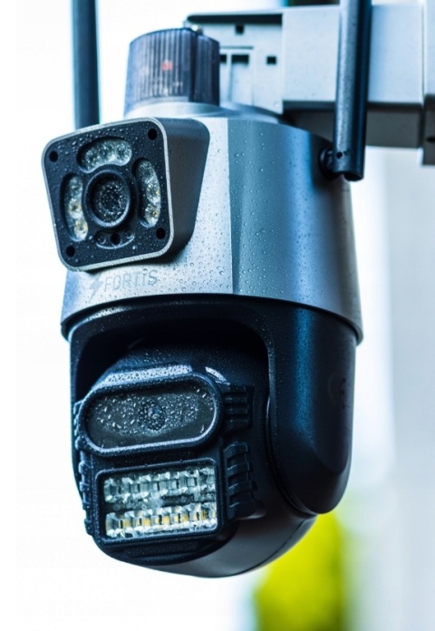 KAMERA 2W1 ZEWNĘTRZNA OBROTOWA IP WIFI Full HD 1920x1080 MONITORING 2x 3MPX