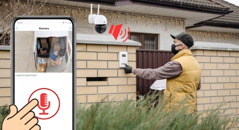 KAMERA WIFI ZEWNĘTRZNA OBROTOWA 5Mpx 4xZOOM ONVIF MIKROFON GŁOŚNIK DVS