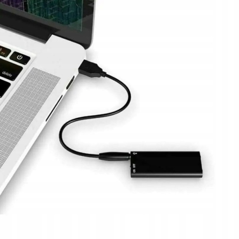 MINI DYKTAFON SZPIEGOWSKI PODSŁUCH DETEKCJA 8 GB USB AKTYWOWANY GŁOSEM