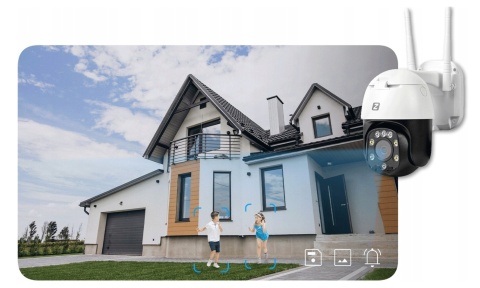 OBROTOWA KAMERA ZEWNĘTRZNA IP WIFI 3X ZOOM 5MPx 2K MONITORING 2560x1920