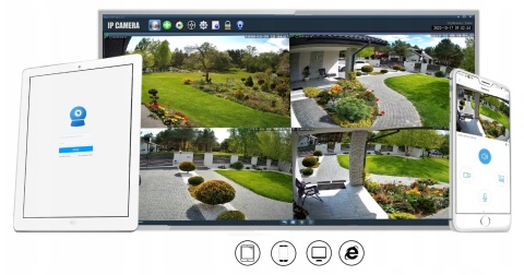 OBROTOWA KAMERA ZEWNĘTRZNA IP WIFI 3X ZOOM 5MPx 2K MONITORING 2560x1920