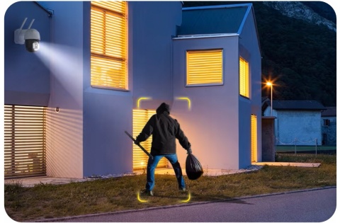 OBROTOWA KAMERA ZEWNĘTRZNA IP WIFI 3X ZOOM 5MPx 2K MONITORING 2560x1920