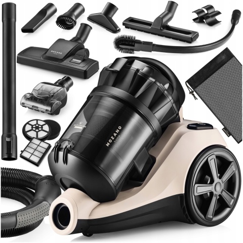 Odkurzacz bezworkowy Mozano MAX 4000W z filtrem HEPA i turboszczotką