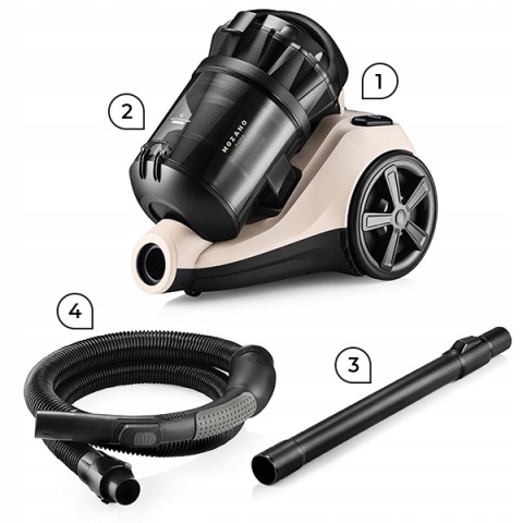 Odkurzacz bezworkowy Mozano MAX 4000W z filtrem HEPA i turboszczotką