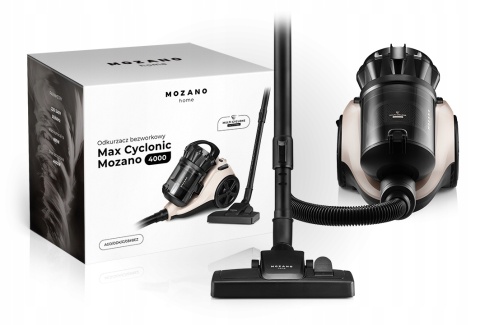 Odkurzacz bezworkowy Mozano MAX 4000W z filtrem HEPA i turboszczotką