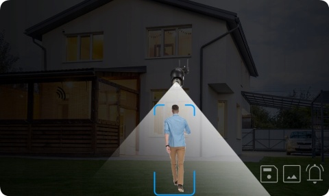 ZEWNĘTRZNA KAMERA OBROTOWA IP 3MPx V3 DARK WiFi CZARNA ZOOMx4 2304x1296