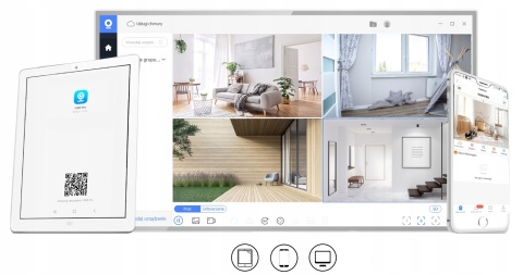 ZEWNĘTRZNA KAMERA OBROTOWA IP 3MPx V3 DARK WiFi CZARNA ZOOMx4 2304x1296