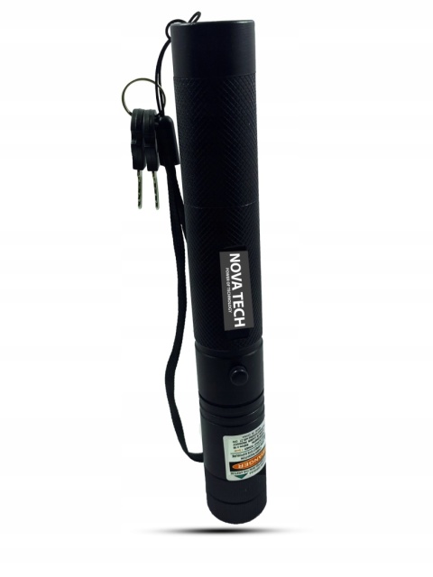 Zielony Wskaźnik Laserowy 400 km z Kluczykiem i Soczewką Disco 50000mW