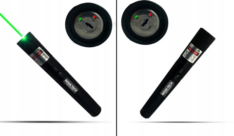 Zielony Wskaźnik Laserowy 400 km z Kluczykiem i Soczewką Disco 50000mW