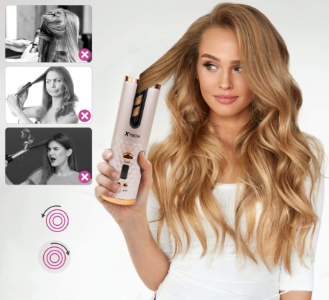 AUTOMATYCZNA CERAMICZNA LOKÓWKA DO KRĘCENIA WŁOSÓW STYLIZACJA LOKI LCD CURL