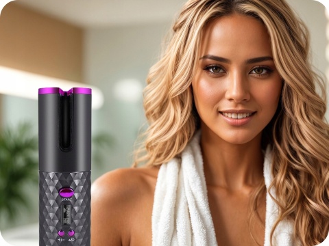 AUTOMATYCZNA OBROTOWA LOKÓWKA FALOWNICA DO STYLIZACJI WŁOSÓW LCD TIMER LOKI