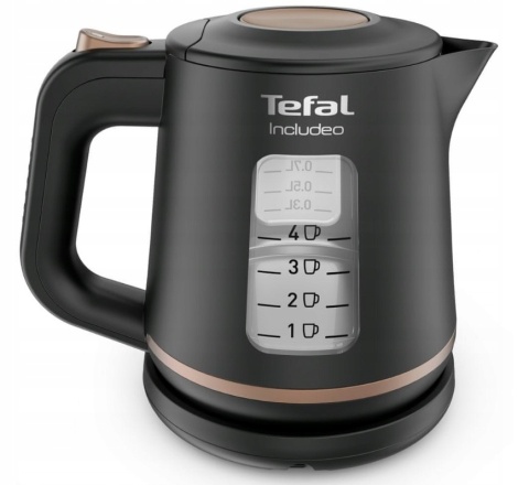 Czajnik elektryczny Tefal KI533811 Includeo kompaktowy 2400 W czarny