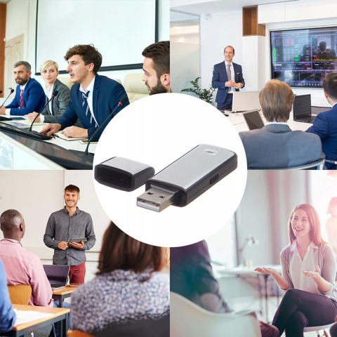 Dyktafon Szpiegowski Pendrive USB Posłuch Dyskretny Rejestrator Mini