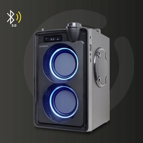 Głośnik Bluetooth PRZENOŚNY BEZPRZEWODOWY LCD LED USB SD RADIO 20W + AUX