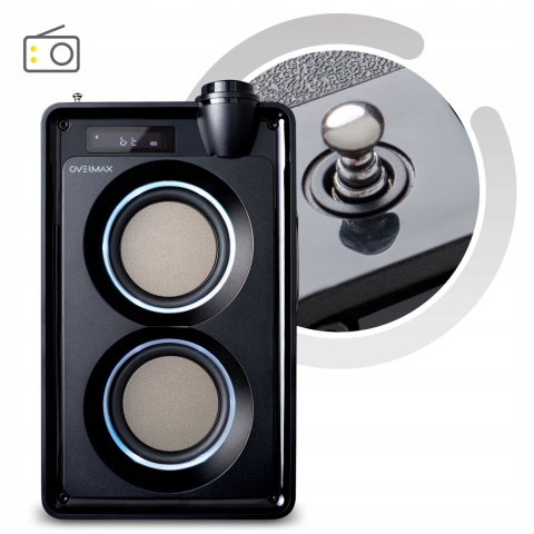 Głośnik Bluetooth PRZENOŚNY BEZPRZEWODOWY LCD LED USB SD RADIO 20W + AUX