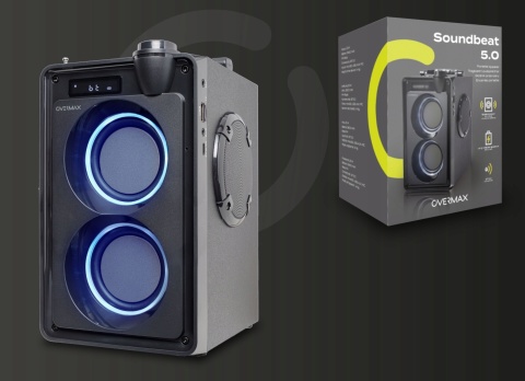 Głośnik Bluetooth PRZENOŚNY BEZPRZEWODOWY LCD LED USB SD RADIO 20W + AUX