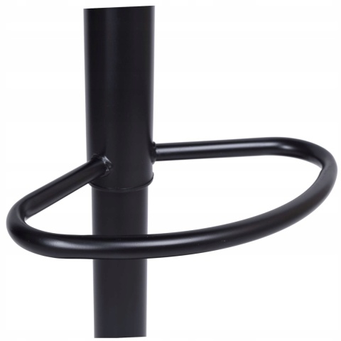 HOKER BAROWY TAPICEROWANY WELUROWY KRZESŁO BAROWE REGULOWANE LOFTOWE CZARNY