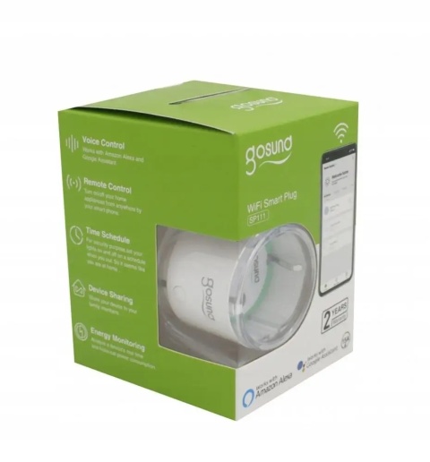 INTELIGENTNE GNIAZDKO SMART WIFI 2,4 GHz GOSUND 3680W 16A APLIKACJA TUYA