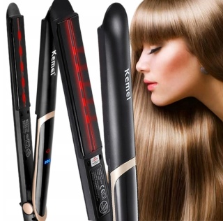 KREATYNOWA PROFESJONALNA PROSTOWNICA LOKÓWKA DO WŁOSÓW Z FUNKCJĄ JONIZACJI