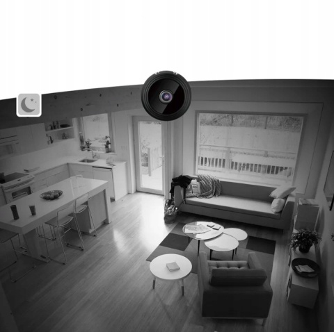 MINI KAMERA WIFI IP SMART FULL HD 1920x1080 MONITORING BEZPRZEWODOWA