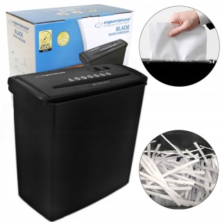 MOCNA BIUROWA NISZCZARKA DO PAPIERU DOKUMENTÓW POJEMNA Z KOSZEM 10L