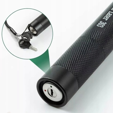 MOCNY WSKAŹNIK LASEROWY LASER POINTER ZIELONY AKU + ŁADOWARKA I NAKŁADKA