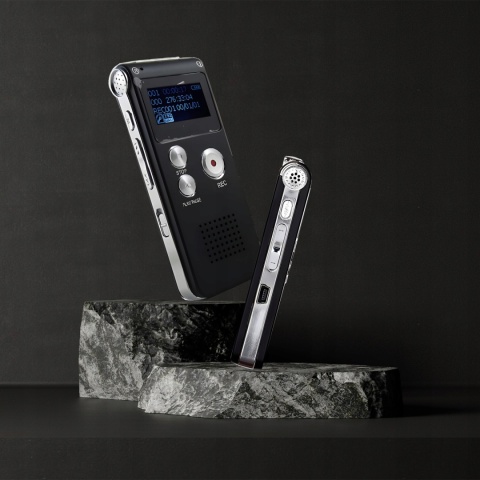 Mini Dyktafon szpiegowski podsłuch JĘZYK POLSKI 576h + redukcja szumów PRO