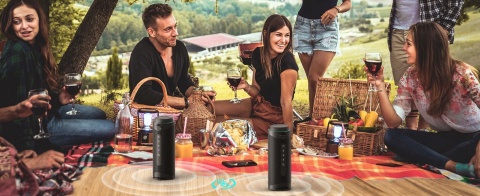 PRZENOŚNY BEZPRZEWODOWY GŁOŚNIK 30W BLUETOOTH 5.3 IPX7 MOCNY PODŚWIETLANY