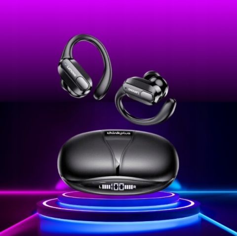 SŁUCHAWKI BEZPRZEWODOWE DOKANAŁOWE LENOVO XT80 CZARNE Bluetooth5.3 6h pracy