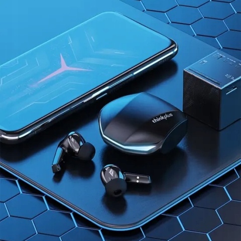 SŁUCHAWKI BEZPRZEWODOWE LENOVO GM2 PRO Z POWERBANKIEM SPOTOWE GAMINGOWE 5.3