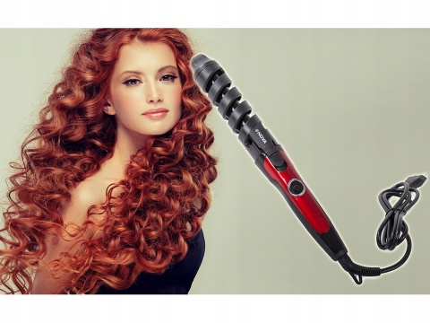 SPIRALNA CERAMINCZNA LOKÓWKA FALOWNICA KAROBWNICA DO STYLIZACJI WŁOSÓW-LOKI