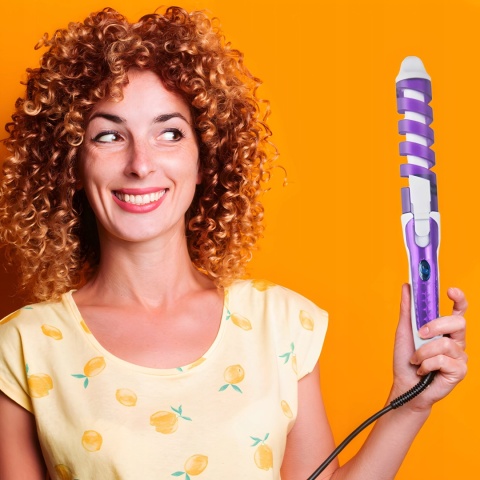 SPIRALNA LOKÓWKA DO WŁOSÓW - FALOWICA KARBOWNICA NA LOKI I FALE -STYLIZACJA