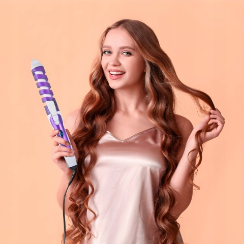 SPIRALNA LOKÓWKA DO WŁOSÓW - FALOWICA KARBOWNICA NA LOKI I FALE -STYLIZACJA