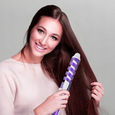 SPIRALNA LOKÓWKA DO WŁOSÓW - FALOWICA KARBOWNICA NA LOKI I FALE -STYLIZACJA