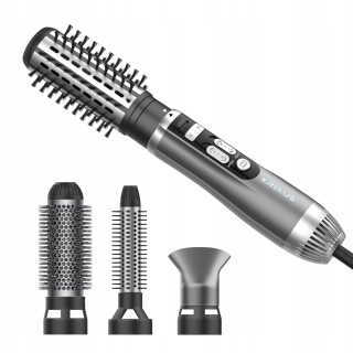 SUPER LOKÓWKO SZUSZARKA SZCZOTKA OBROTOWA DO WŁOSÓW ZESTAW 4w1 JONIZACJA