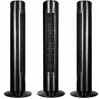 WENTYLATOR KOLUMNOWY STOJĄCY PODŁOGOWY WIATRAK - MOCNY CZARNY OSCYLACJA