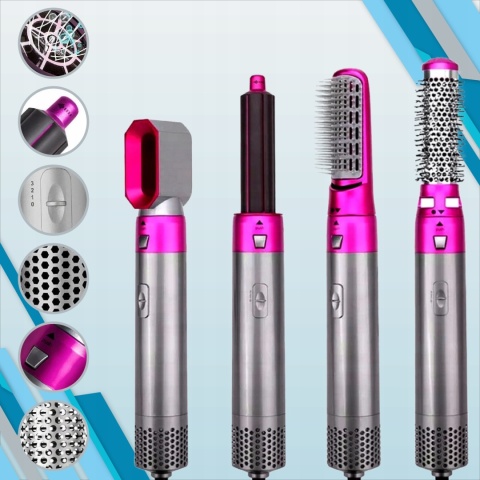 WIELOFUNKCYJNA SUSZARKA 5W1 - PROSTOWNICA, LOKÓWKA, SZCZOTKA LOKÓWKA -WŁOSY