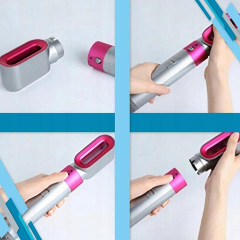 WIELOFUNKCYJNA SUSZARKA 5W1 - PROSTOWNICA, LOKÓWKA, SZCZOTKA LOKÓWKA -WŁOSY