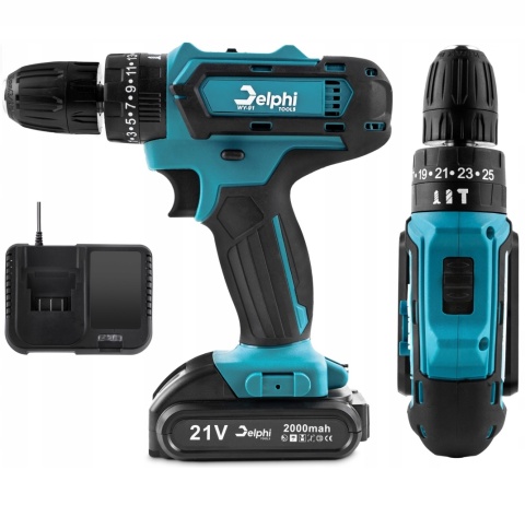 WIERTARKO WKRĘTARKA AKUMULATOROWA 2xAKU UDAROWA MOCNA 21V WKRĘTAK ZAKRĘTARK